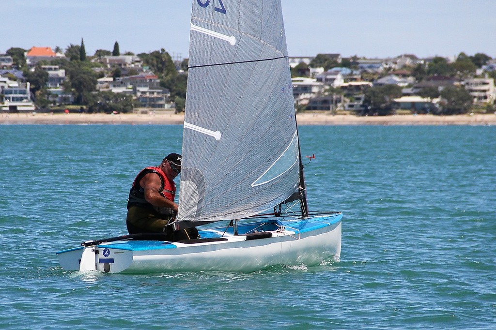 Former All Black, Alan Dawson - New Zealand Finn Nationals, Takapuna, February 2013 © Richard Gladwell www.photosport.co.nz